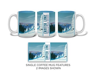 Crater Lake NP Deepest Lake Light Blue Mug