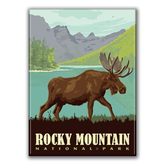 Rocky Mountain NP Moose Magnet