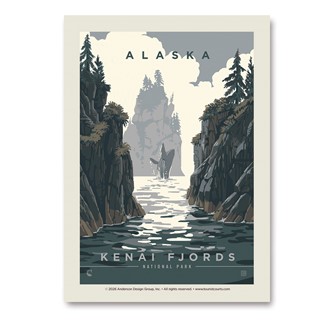 Kenai Fjords AK Whale Watching Vertical Sticker