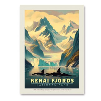 Kenai Fjords Orca Vertical Sticker