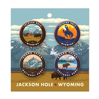 Grand Teton NP Jackson Hole WY Button Pack of 4