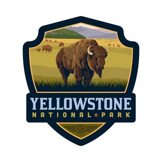 Yellowstone NP Bison Emblem Sticker