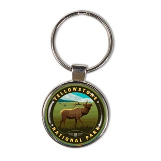 Yellowstone NP Bugling Elk Circle Dome KR