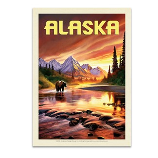 Alaska Evening Glow Postcard