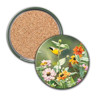 Crazy Color Circle Matte Coaster