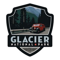 Glacier National Park Going to the Sun Road Emblem Magnet