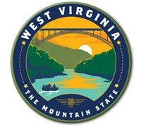 WV State Pride Circle Magnet