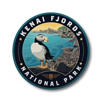 Kenai Fjords NP Circle Magnet