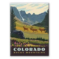 Rocky Mountains CO Elk Magnet