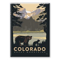 Rocky Mountains CO Mama Bear & Cub Magnet