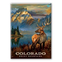 Rocky Mountains CO Mighty Elk Magnet