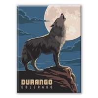 Durango CO Howling Wolf Magnet