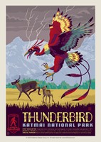 Katmai NP Thunderbird Legends Postcard