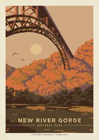 New River Gorge Looking Up Postcard