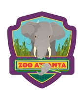 Atlanta Zoo Elephant Emblem Sticker