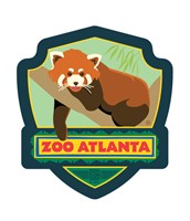 Atlanta Zoo Red Panda Emblem Sticker