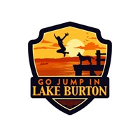Go Jump In Lake Burton Emblem Sticker