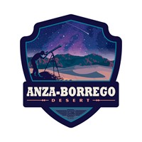 Anza Borrego Desert Stargazing Emblem Sticker