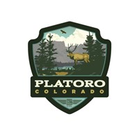 Platoro CO. Elk Emblem Sticker