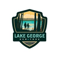 Lake George NY No Snow Emblem Sticker