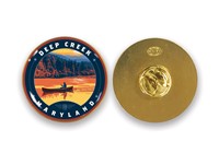 Deep Creek Lake Maryland Circle Lapel Pin