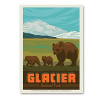 Glacier NP Bear Family Vert Sticker