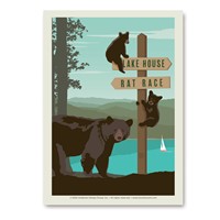 Lake House Signpost Vert Sticker