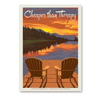 Cheaper Than Therapy Vert Sticker