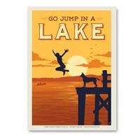 Go Jump In A Lake! Vert Sticker