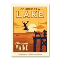 Ellsworth Go Jump In A Lake Vert Sticker