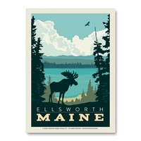 Ellsworth Moose Vert Sticker