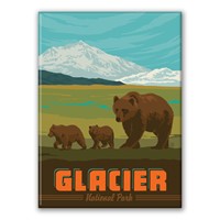 Glacier NP Bear Family Magnet