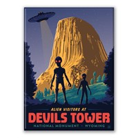 Devils Tower WY Alien Visitation Magnet
