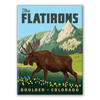 The Flatirons Colorado Moose Magnet