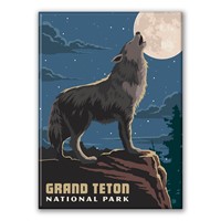 Grand Teton NP Howling Wolf Magnet