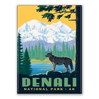 Denali NP Wolf Magnet