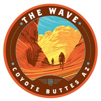 Coyote Buttes, AZ The Wave Circle Sticker