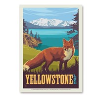 Yellowstone NP Yellowstone Lake Fox Vert Sticker