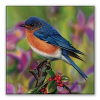 Berry Blue Square Magnet