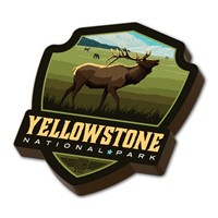 Yellowstone NP Bugling Elk Emblem WM