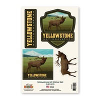 Yellowstone NP Bugling Elk Sticker Set