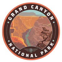 Grand Canyon NP River View Circle Sticker