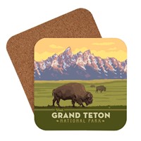 Grand Teton NP Bisons Coaster