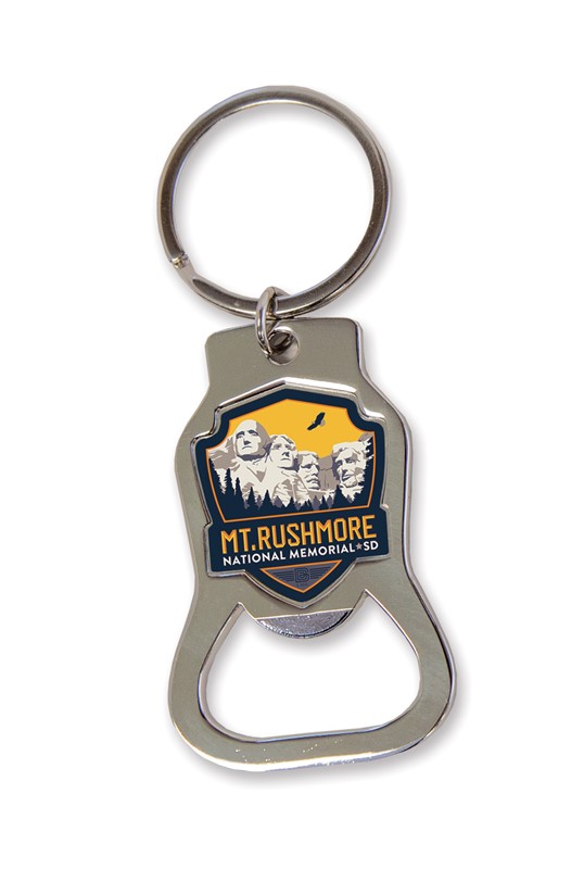 Mt Rushmore Emblem Bottle Opener Key Ring 