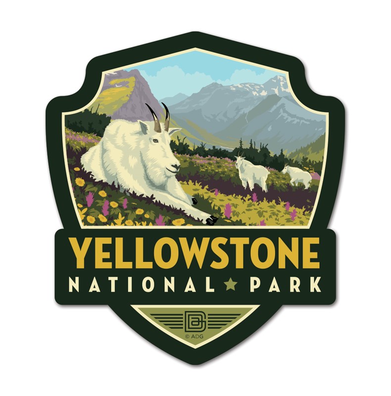 Yellowstone National Park Emblem Wooden Magnet | American Made