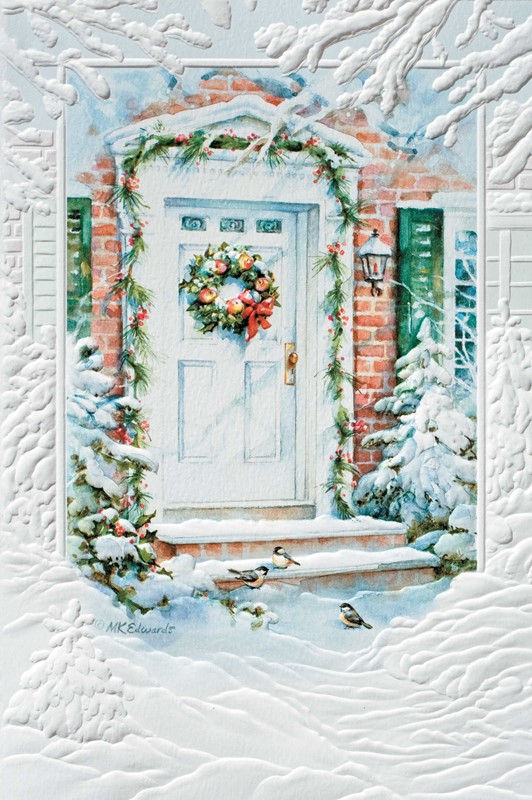 December Morning Scenic Themed Boxed Christmas Cards